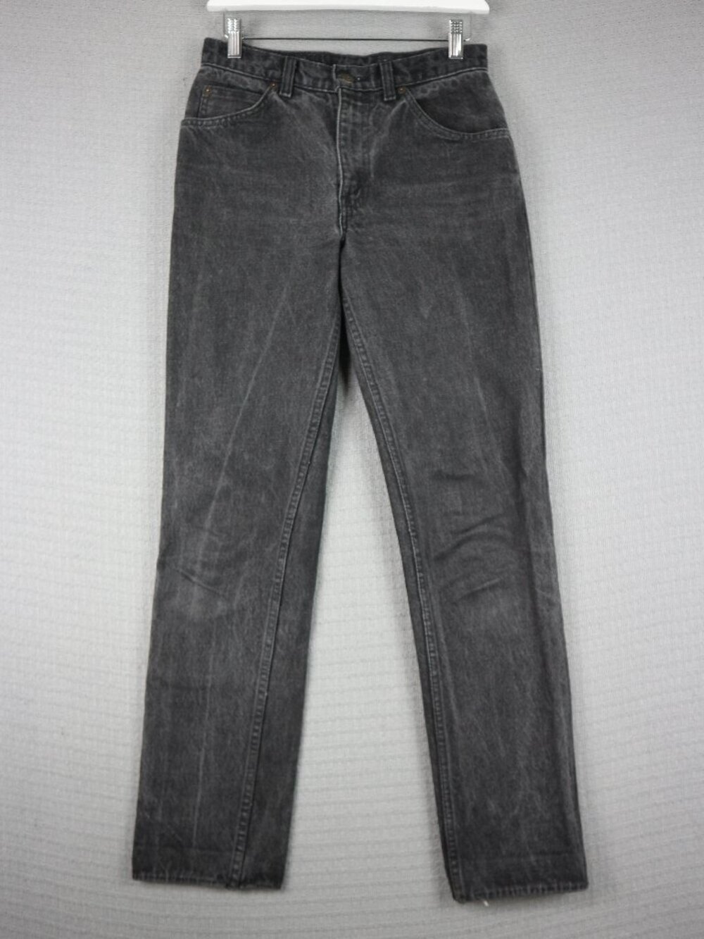 Levi's 631 Orange Tab Slim Straight Womens 29x32 Faded Black Grey hemmed
